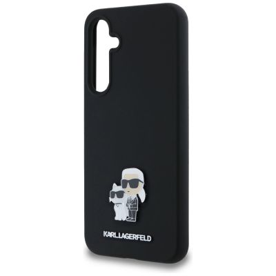 6. Karl Lagerfeld Silicone Karl&Choupette Metal Pin case for Samsung Galaxy A35 - black