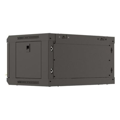 13. Wall-mounted rack installation cabinet 19" 4U 540x350 black glass door LANBERG (flat pack)