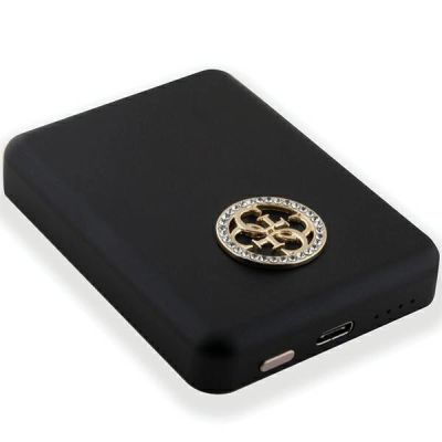 4. Guess MagSafe 4G Strassed Metal Logo induction power bank 15W 5000mAh - black