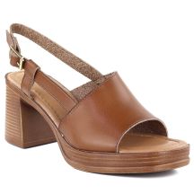 Women's brown high-heel sandals Potocki 54324