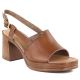 Women's brown high-heel sandals Potocki 54324