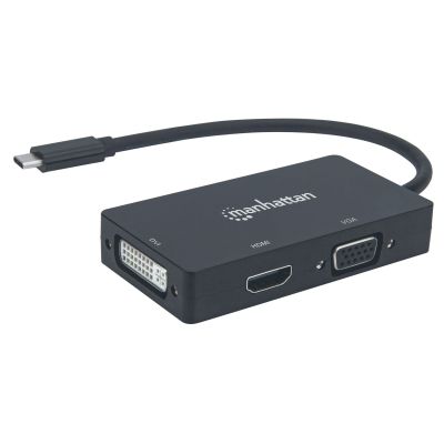 3. MANHATTAN ADAPTER MULTIPORT USB-C 3.1 TO HDMI/DVI/VGA M/F