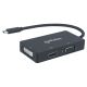 3. MANHATTAN ADAPTER MULTIPORT USB-C 3.1 TO HDMI/DVI/VGA M/F
