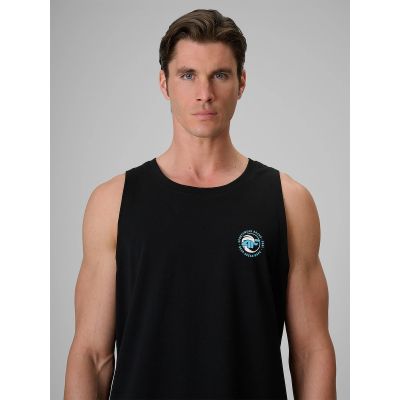 4. Men's regular sleeveless T-shirt with print 4F 4FRSS26TSLEM366-10S