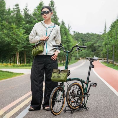 9. Rockbros W020-1 Foldable Handlebar Bicycle Bag - Green