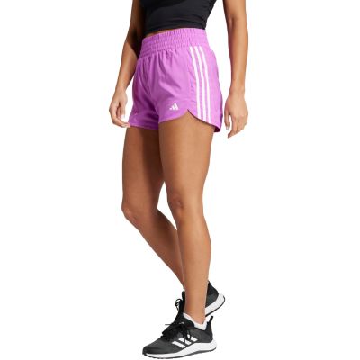 6. adidas Pacer Training 3-Stripes Woven High Rise shorts W IX1079