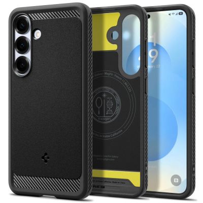 7. Spigen Rugged Armor Mag MagSafe Case for Samsung Galaxy S25 - Matte Black
