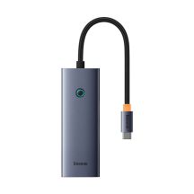 Baseus UltraJoy Series 5-Port HUB Docking Station Space Grey?Type-C to HDMI4K@30Hz*1+USB 3.0*4?