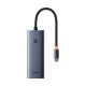 Baseus UltraJoy Series 5-Port HUB Docking Station Space Grey?Type-C to HDMI4K@30Hz*1+USB 3.0*4?