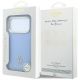 8. Guess Saffiano Small 4G & Classic Logo MagSafe Case for iPhone 18 Pro / 17 Pro - Light Blue