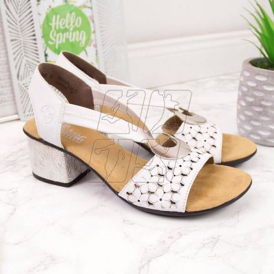 5. Leather sandals with rubber Rieker W RKR433 white