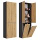 BATHROOM PILLAR NEL ANT/ART 2 BASKETS LONG DOOR SET