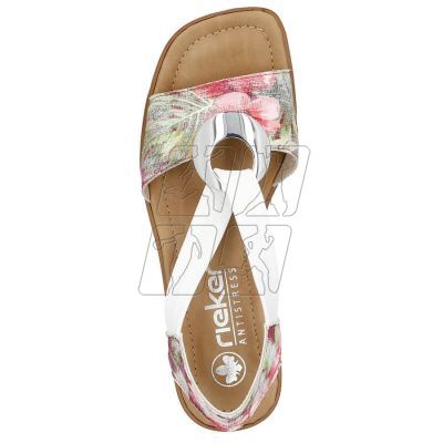 3. Comfortable floral sandals Rieker W RKR334C multicolor