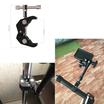 10. Clamp holder for camera, camera, microphone