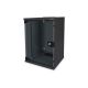 45. 10-inch network kit: 9U wall-mount cabinet, shelf, power strip, 8-port switch, Cat.6 panel, black