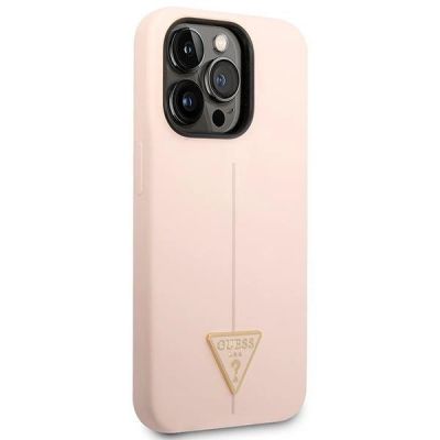 4. Guess GUHCP14XSLTGP iPhone 14 Pro Max 6.7" pink/pink hardcase Silicone Triangle