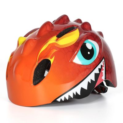 2. Wozinsky Children's Bicycle Helmet, Dragon Pattern, Lightweight, S - Red
