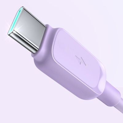 9. Joyroom Multi-Color Series A14 USB-A / USB-C 3A Cable 1.2m - Purple