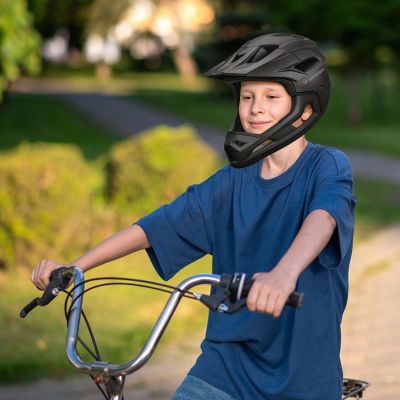 15. Wozinsky full-face bicycle helmet with removable visor, lightweight, L - black