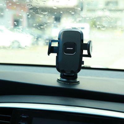 9. Joyroom car phone holder with telescopic extendable arm for dashboard and windshield black (JR-ZS259)