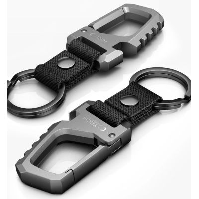 2. Tech-Protect Slidelock Keychain - Black and Gray