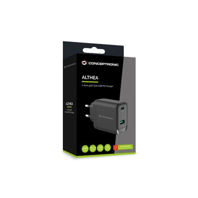4. Conceptronic ALTHEA20B45 Mobile Device Charger Universal Black AC Fast Charging Internal