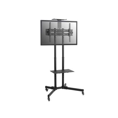 2. Equip Bodenstandhalter floor holder 37-70/50kg 1TFT 2Ablagen Höhe black