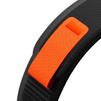 4. Tech-Protect Nylon Strap for Garmin Fenix 3 / 5X / 3HR / 5X Plus / 6X / 6X Pro / 7X - Black-Orange