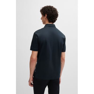 5. BOSS Parlay 143 BLU Men's Polo Shirt Classic Regular Fit Navy Blue (50515596-405)