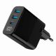 3. GEMBIRD 3-Port GaN USB Fast Mains Charger (PD) (2x USB-A + 1x USB Type-C), 30 W, LCD, Black