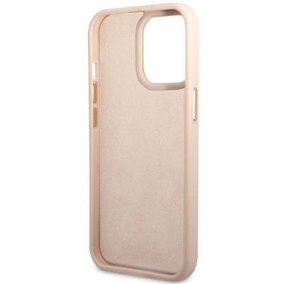 7. Guess 4G Vintage Gold Logo case for iPhone 14 Pro - pink