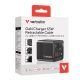 10. Verbatim Gan 65W charger 2xUSB-C PD, 1xUSB-A, retrac. Cable 32217