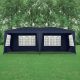 11. PE GARDEN CATERING TENT PAVILION 6x3M + 6 WALLS NAVY BLUE