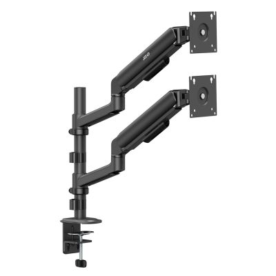 5. ERGO OFFICE MOUNT / HANGER FOR 2 MONITORS, GAS SPRING, 17"-32", 1-10KG, MATTE BLACK, ER-692 B