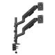 5. ERGO OFFICE MOUNT / HANGER FOR 2 MONITORS, GAS SPRING, 17"-32", 1-10KG, MATTE BLACK, ER-692 B