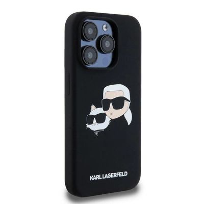 4. Karl Lagerfeld Silicone Karl&Choupette MagSafe case for iPhone 15 Pro Max - black