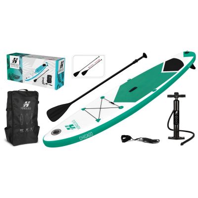 9. SUP BOARD SET 150KG INFLATABLE HONOLULU 320x76x15CM GREEN