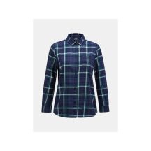 Peak Performance W Cotton Flannel Shirt Navy Blue