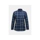Peak Performance W Cotton Flannel Shirt Navy Blue