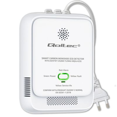 QOLTEC CARBON MONOXIDE SENSOR | CO DETECTOR | 85DB LED ALARM