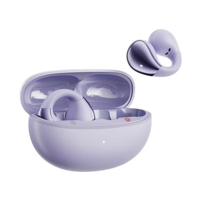 2. OWS QCY Crossky C30 Earphones with Clip IPX4 Bluetooth 5.4 - Purple