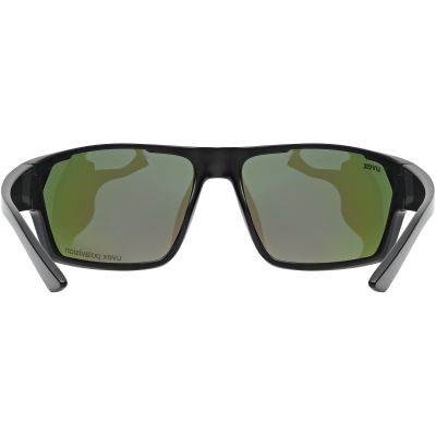 2. Uvex Sportstyle 233 P Polarized Glasses – black matt/mirror green