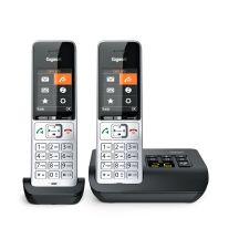 Gigaset COMFORT 500A duo analog/DECT telephone Caller Name and ID Black, Silver