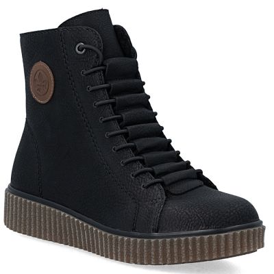 Women's insulated platform ankle boots black Rieker Y4308-00