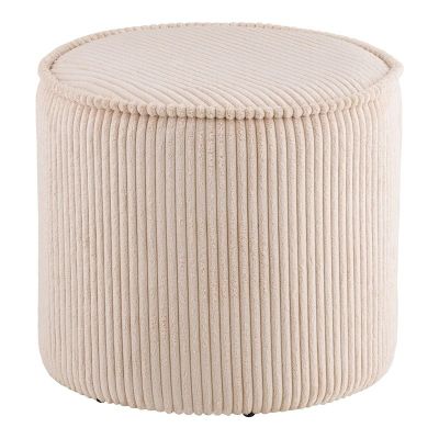 POUF CORDUROY BEIGE D40X35CM