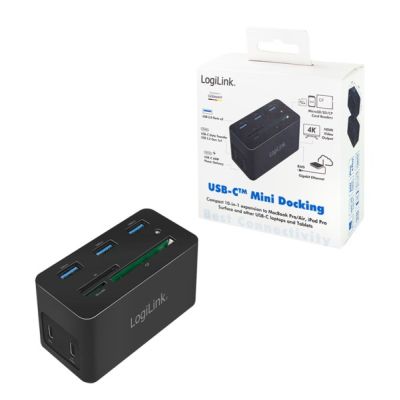 9. Logilink USB 3.2 (G1) HDMI Docking Station, 10-Port, PD4