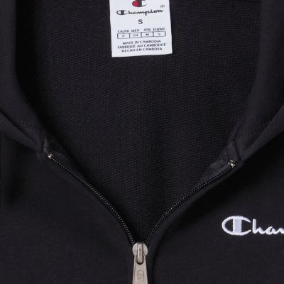 4. Champion Women's Full Zip Hoodie Sweatshirt Black 118406 KK001
