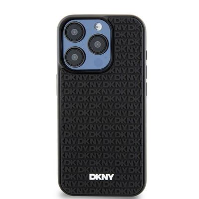 3. DKNY 3D Rubber Repeat Pattern case for iPhone 15 Pro - black