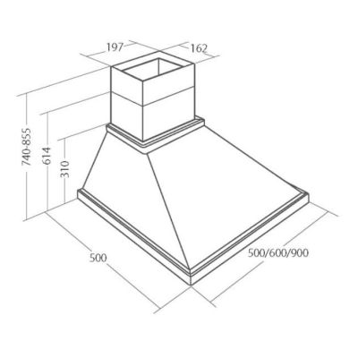 2. Rustic wall hood AKPO WK-4 RUSTICA ECO 60 Ecru cream