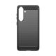 6. Case for Carbon Case Samsung Galaxy S24+ flexible silicone carbon cover - black